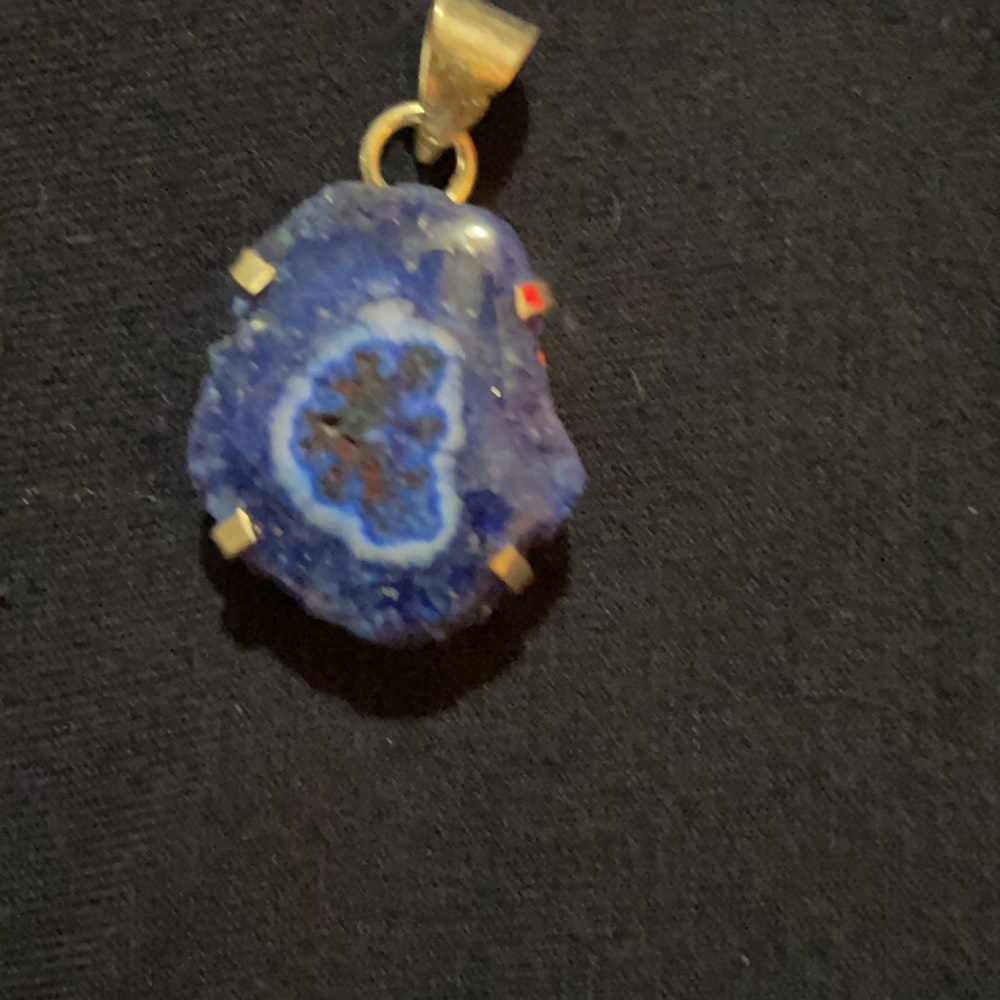 Your choice of solar quartz With 18 inch silver chain